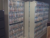 sliding file storage shelves