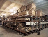 military warehouse storage mobilized pallet racking