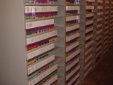 Color Coded File Conversion Shelving AIsle