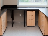 drawers and cabinetry built in with laboratory casework