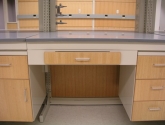 laboratory casework with modular drawers and cabinet doors