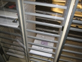 Clear Shelves in a Mailroom Furniture Sorter for better Visibility