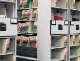 Healthcare Files Storage on Open Mobile Shelving