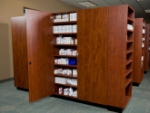 Pharmacy Casework Cabinets with Shelves and Security Doors